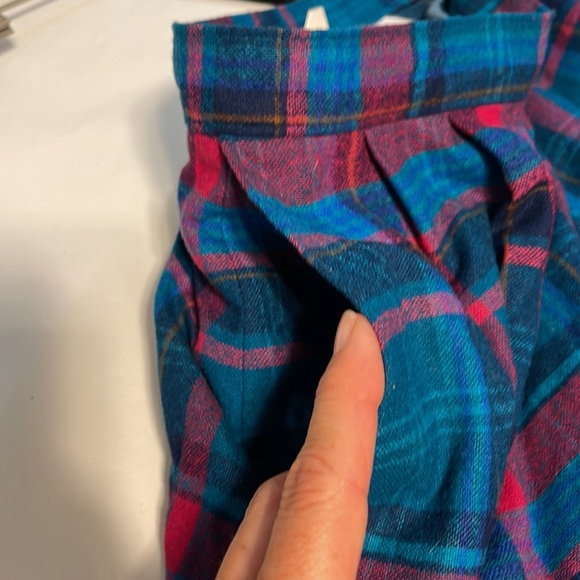 Pendleton vintage 100% virgin wool pleated plaid midi skirt - Picture 4 of 7
